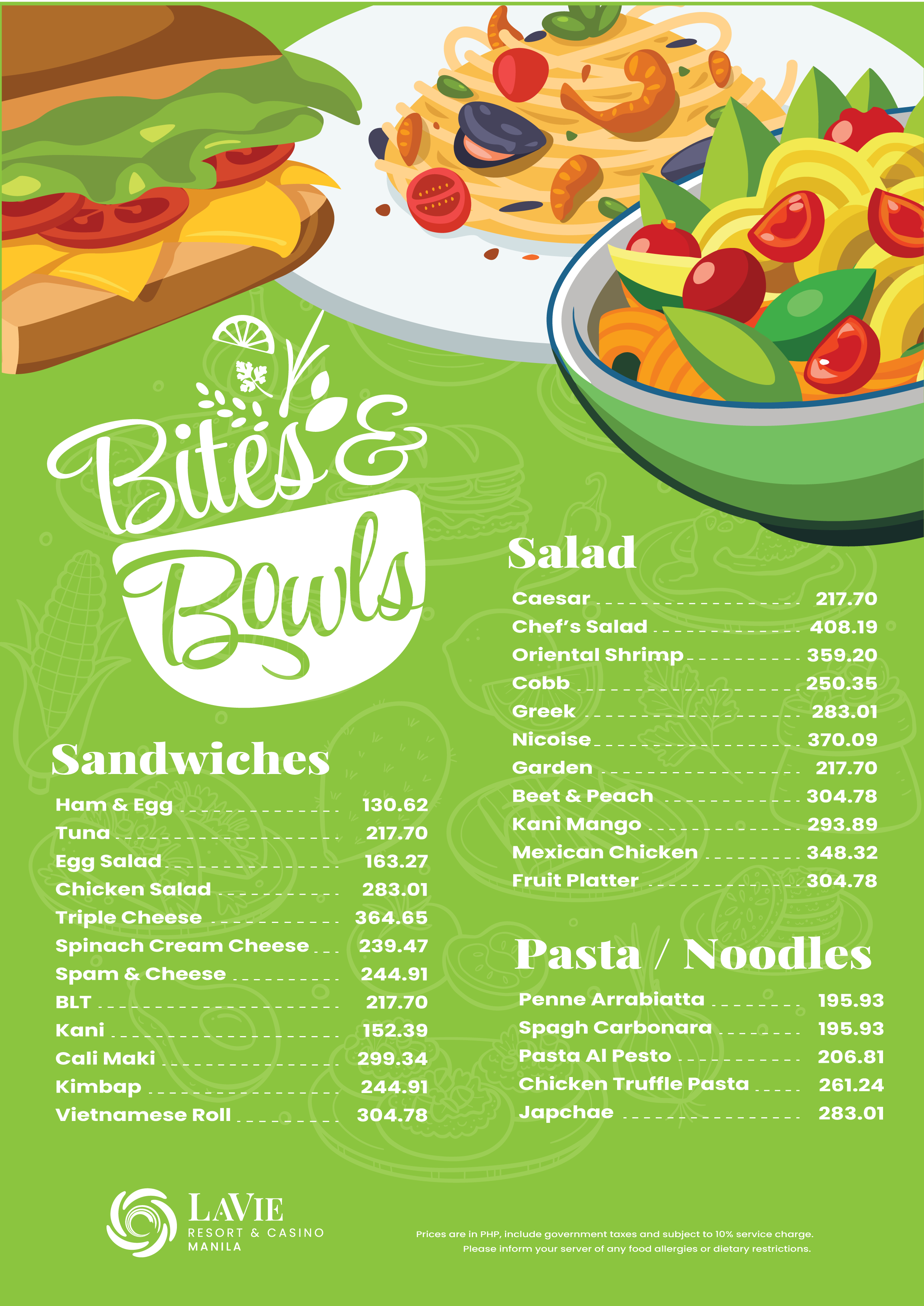 Bites and Bowls Salad Menu 2