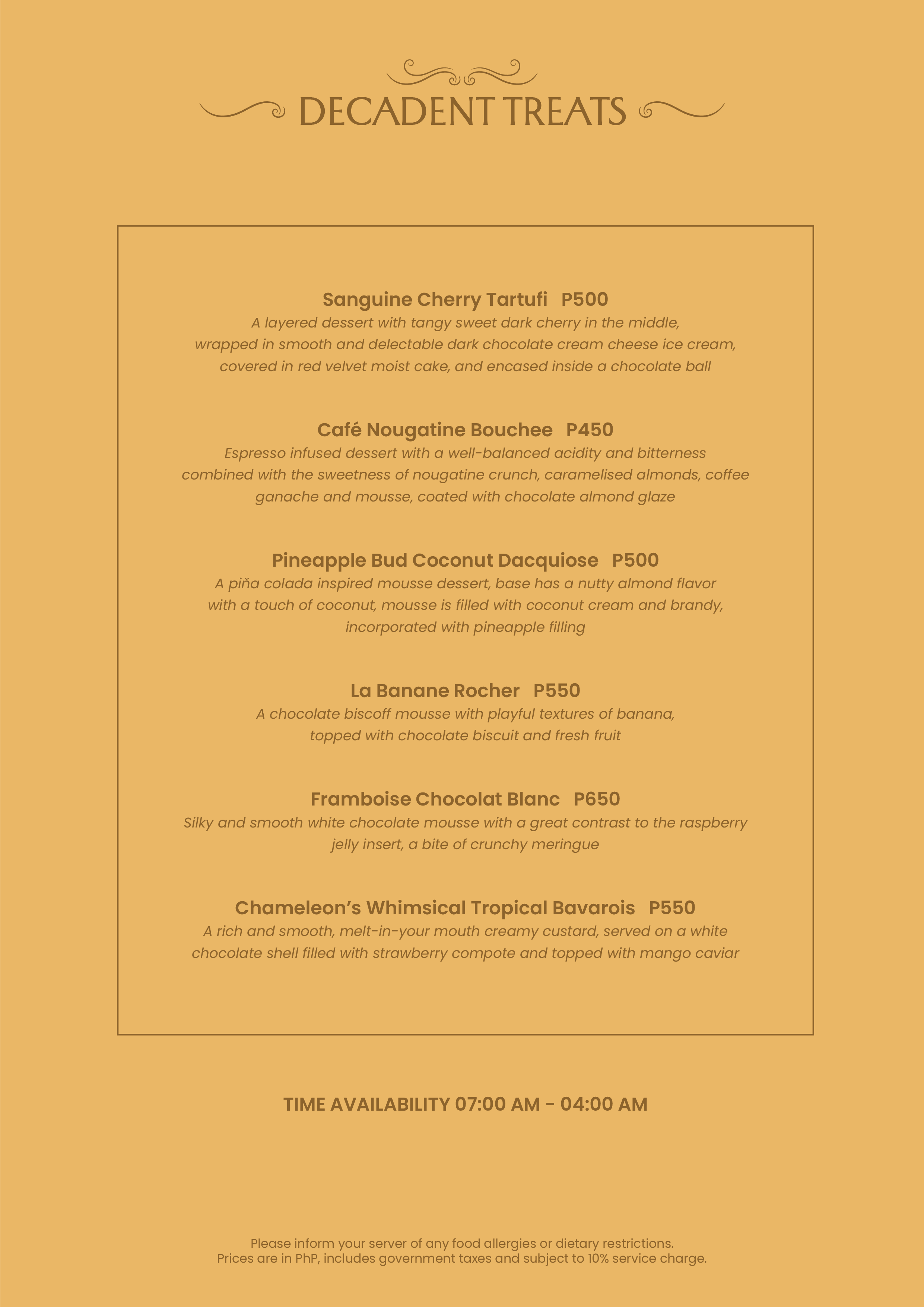 Chameleon Food Menu 04