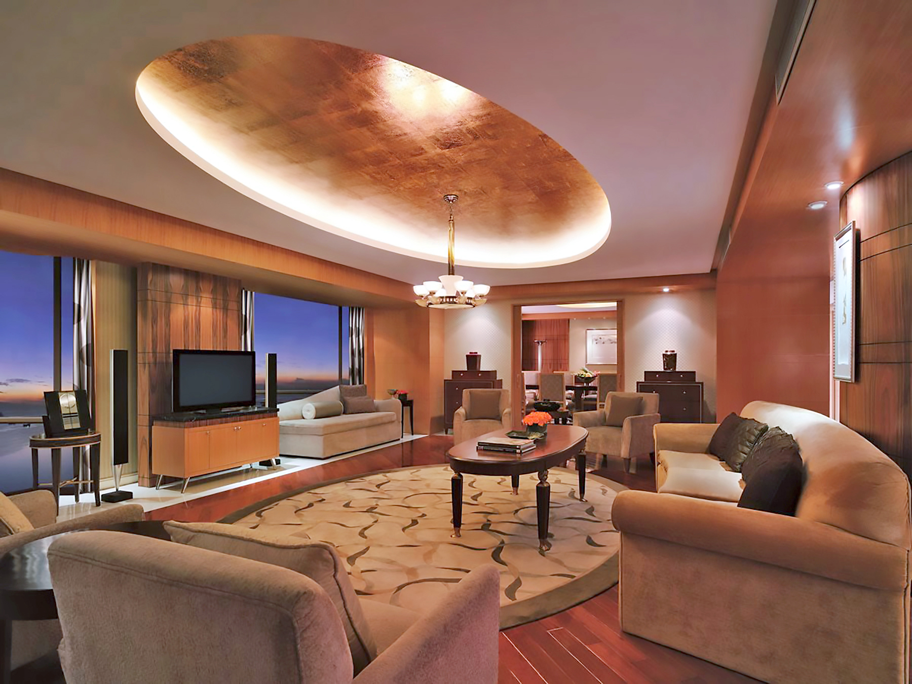Presidential Suite Living Area - Sunset