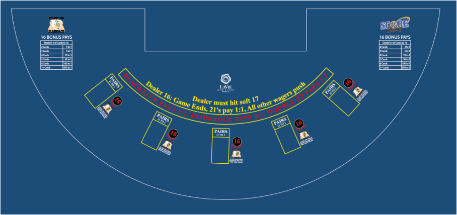 Double Up Blackjack Table Layout
